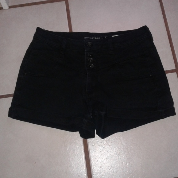 Black High Waisted shorts - Picture 1 of 3